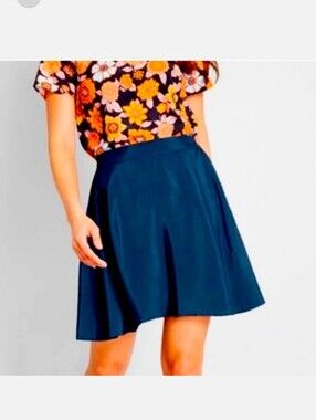 ModCloth Navy Blue Circle Skirt
